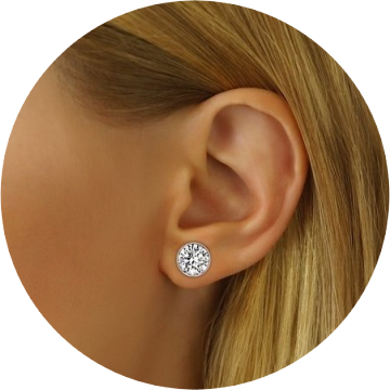 12554 Stříbrné náušnice pecky se Swarovski Zirconia 8 mm 70608W+